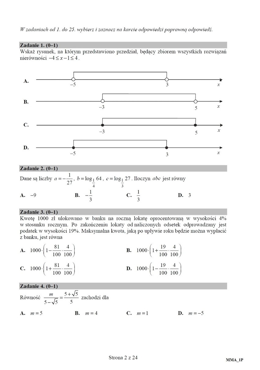 Matura 2015 Matematyka - Geometria i planimetria - proste? ZADANIA - ARKUSZ CKE - ROZWIĄZANIA