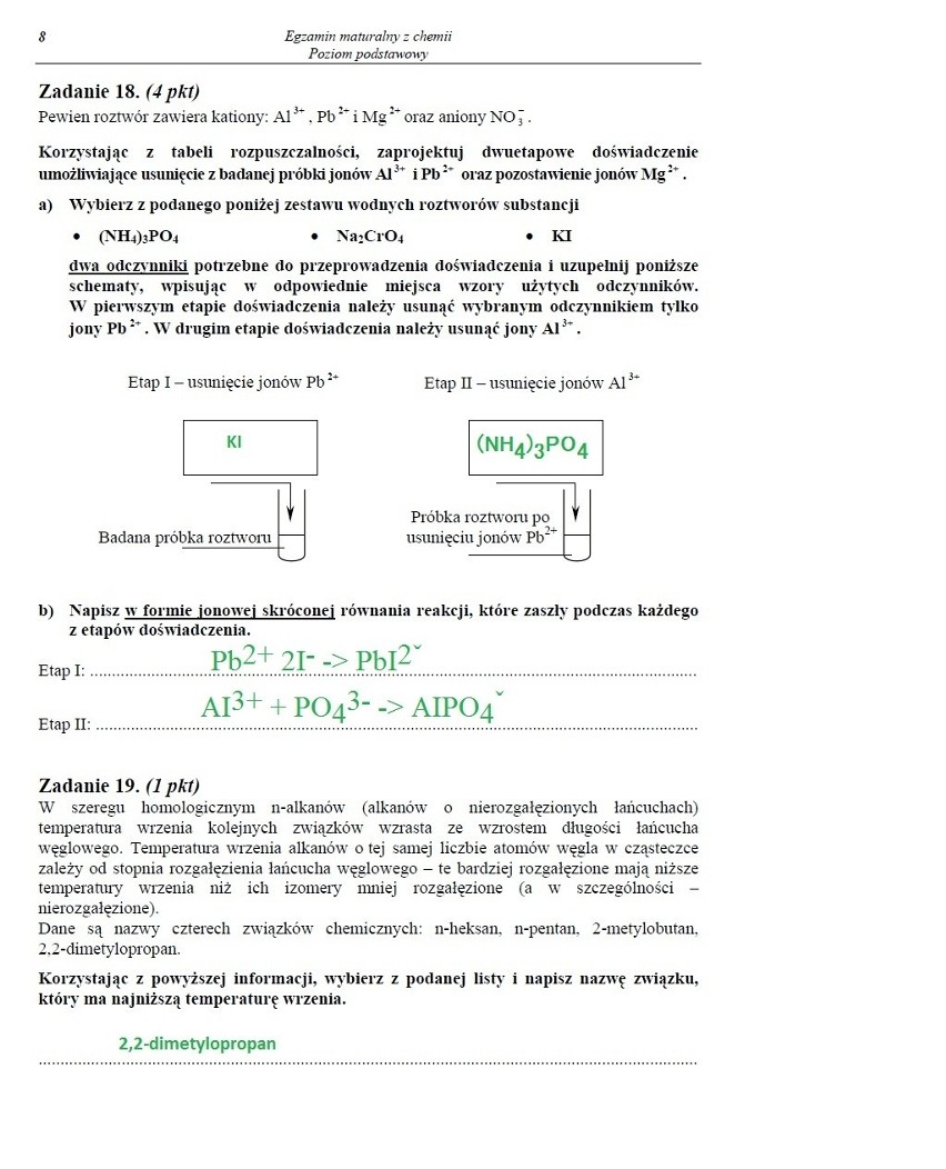 MATURA 2013 z CKE. Chemia - poziom podstawowy i rozszerzony [ARKUSZE, ODPOWIEDZI]