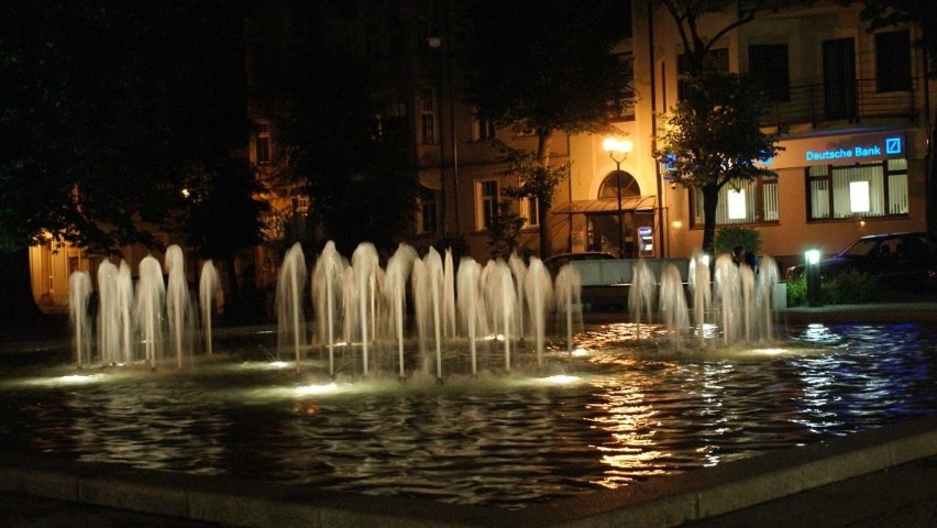 Zielona Góra nocą - Plac Bohaterów