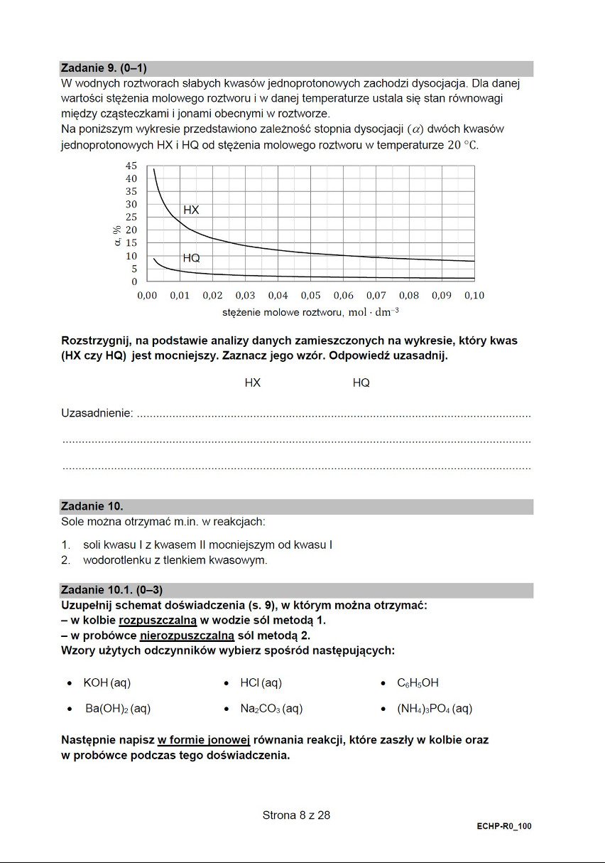 Matura 2023: arkusz z chemii w formule 2015 | Dziennik Łódzki