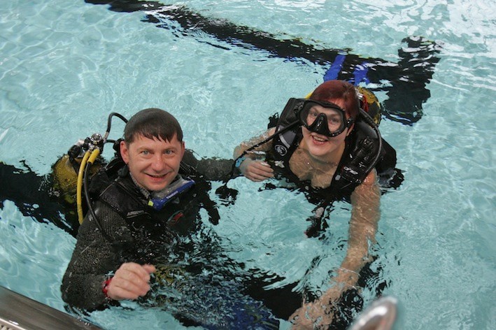 Aquapark Ruda Śląska. Nurkowanie w tubie nurkowej