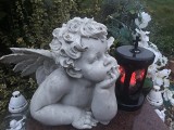 Aniołki i dzieci - najpiękniejsze rzeźby, figurki oraz znicze na rzeszowskich cmentarzach [ZDJĘCIA]