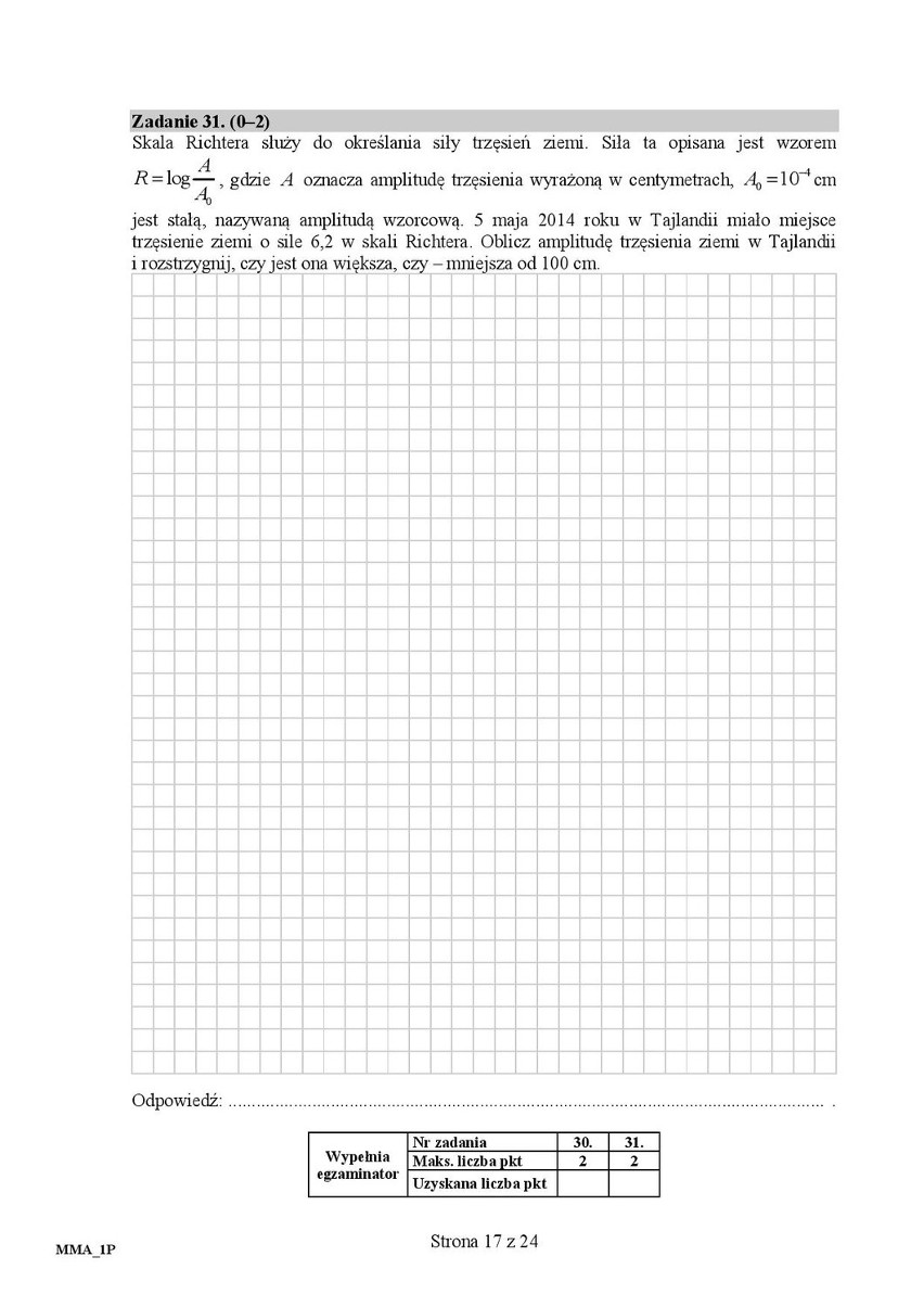 Matura 2016: Matematyka poziom podstawowy [ODPOWIEDZI,...