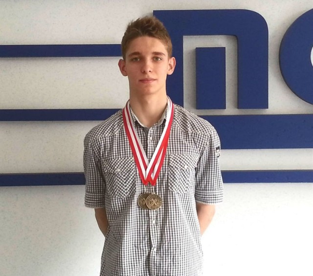 Marcin Sowa, pływak ze Stalowej Woli, ma na koncie dwa tytuły mistrza Polski juniorów.