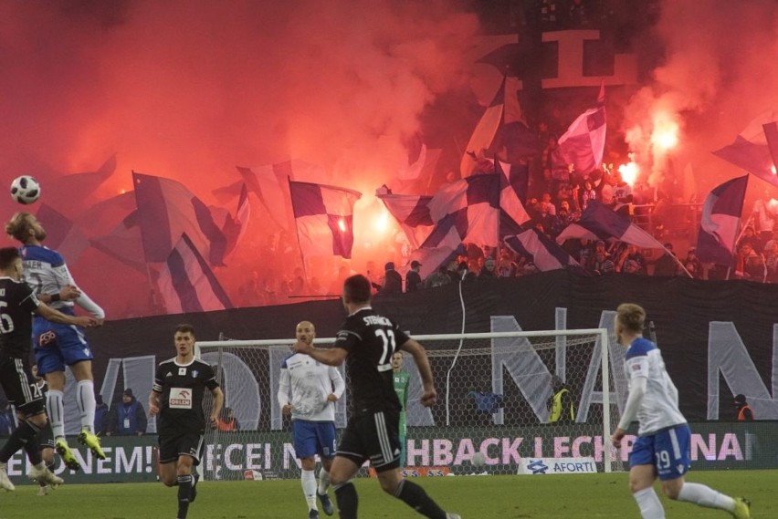 Podczas meczu Lech Poznań - Wisła Płock (2:1) atmosfera na...