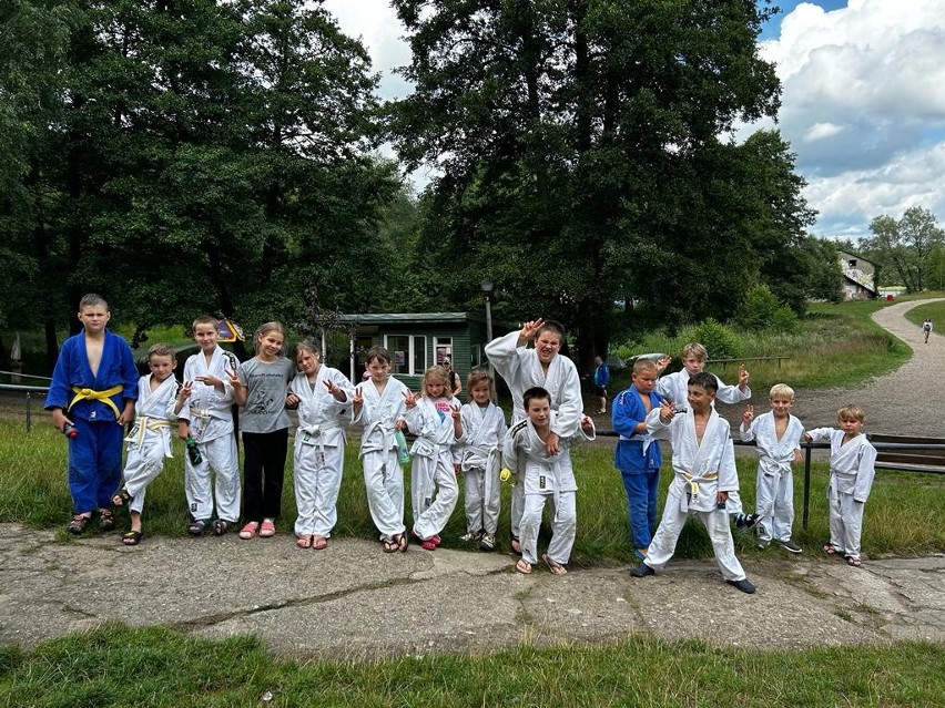 Młodzi judocy na zgrupowaniu sportowym w Starym Kaleńsku koło Czaplinka