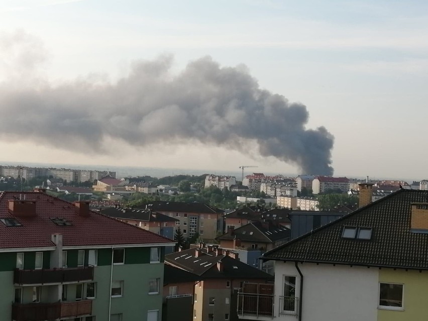 Pożar hali na Trakcie św. Wojciecha w Gdańsku [26.06.2019]