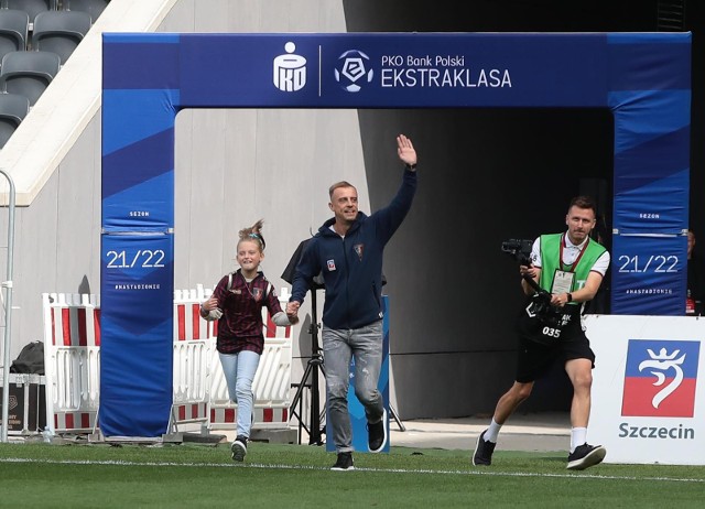 Kamil Grosicki podczas swojej prezentacji w Szczecinie.