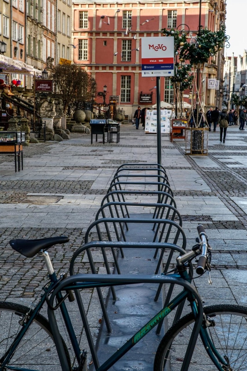 05.12.2018 gdansk. rower miejski mevo. stacja dokujaca....