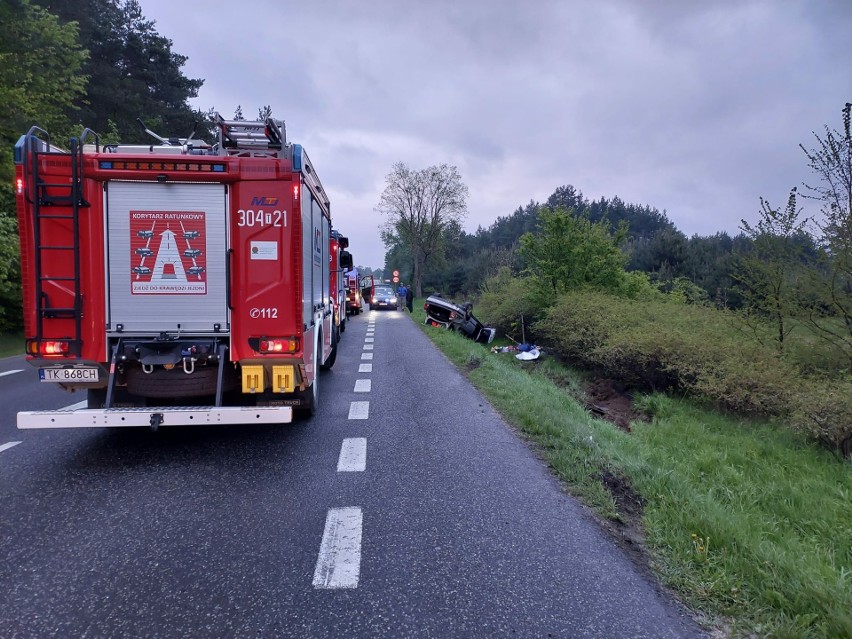 Wypadek w Woli Morawickiej na krajowej trasie numer 73