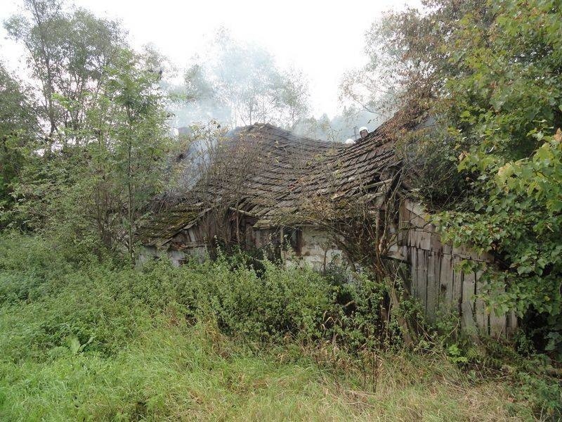 Roztoka-Brzeziny. Spłonął drewniany dom [ZDJĘCIA]