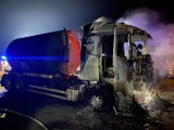 Pożar ciężarówki w Brzozie pod Bydgoszczą. Spaliła się kabina szambowozu [zdjęcia]