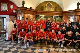 Piłkarze Rakowa Częstochowa odwiedzili Jasną Górę