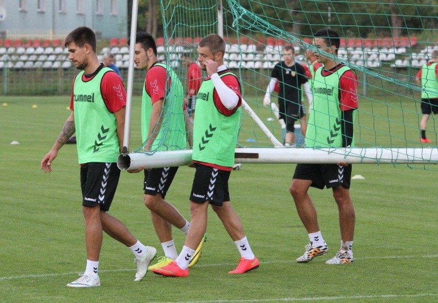 Trening piłkarzy Korony Kielce