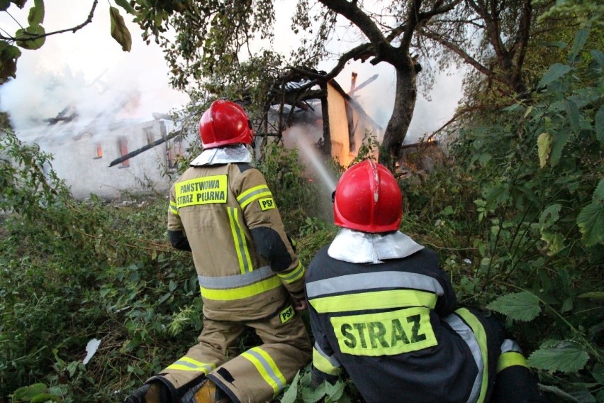 Pożar w Pomiłowie w gm. Sławno 14.08.2020