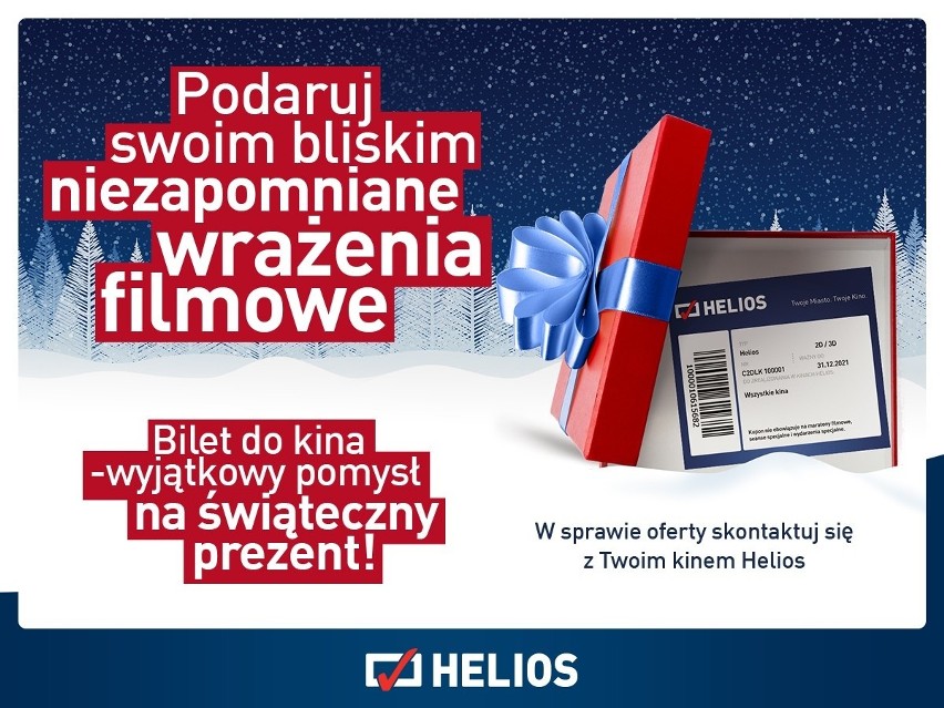 Podaruj bliskim voucher do kina Helios i weź udział w mikołajkowych konkursach