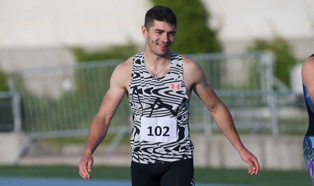 (Dominik Kopeć z Agrosu Zamość sięgnął w Gorzowie Wielkopolskim po tytuł mistrza Polski seniorów w biegu sprinterskim dystansie 100 m)