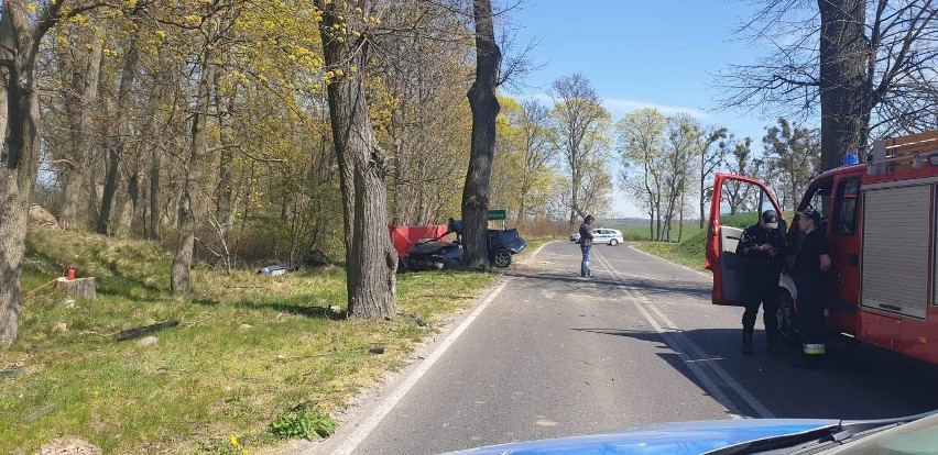 Śmiertelny wypadek w Krzykosach koło Kwidzyna. Samochód...