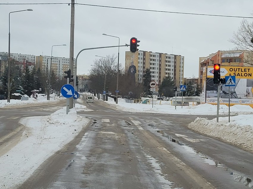 Tak wyglądają ulice miasta Białystok w niedzielę 14.02.2021.