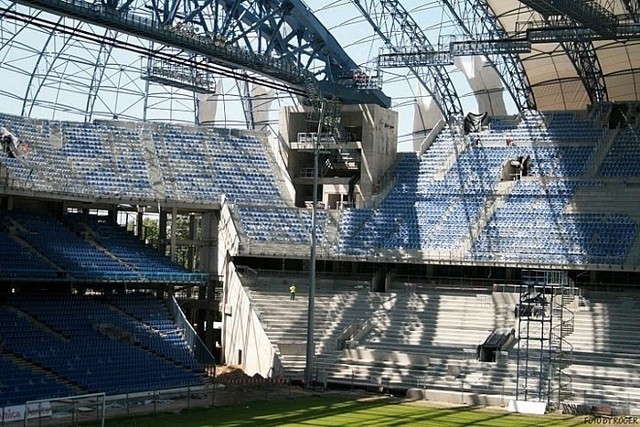 Budowa stadionu Lecha Poznań (18 czerwca 2010)