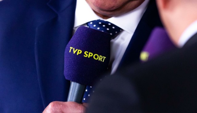 Mikrofon TVP Sport.