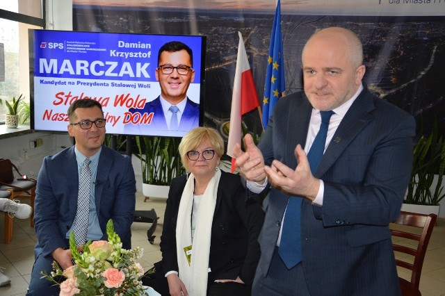Wojewoda Teresa Kubas-Hul i poseł Paweł Kowal poparli Damiana Marczaka na prezydenta miasta