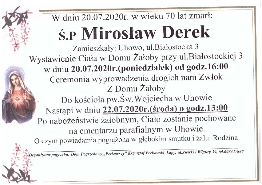 Mirosław Derek nie żyje