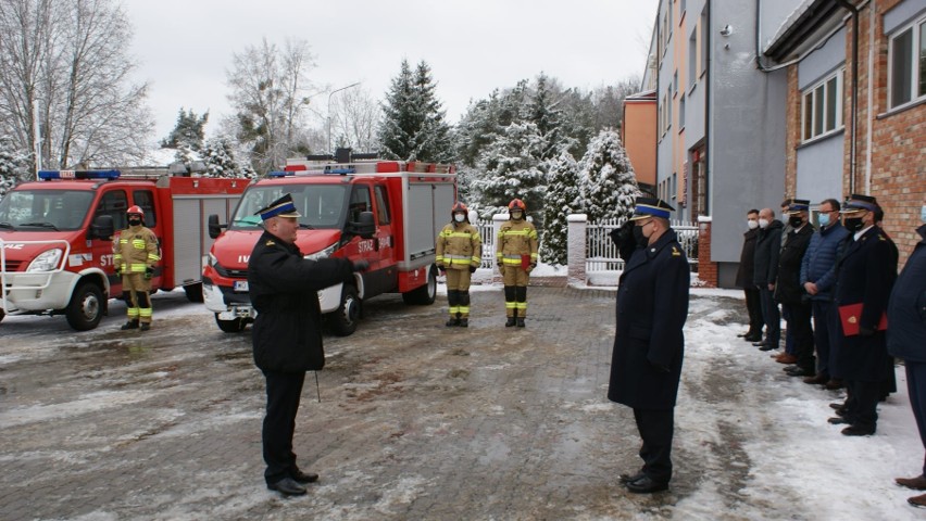 Ostrołęka. Straż pożarna dostała nowy samochód ratowniczo-gaśniczy. 4.02.2021. Zdjęcia