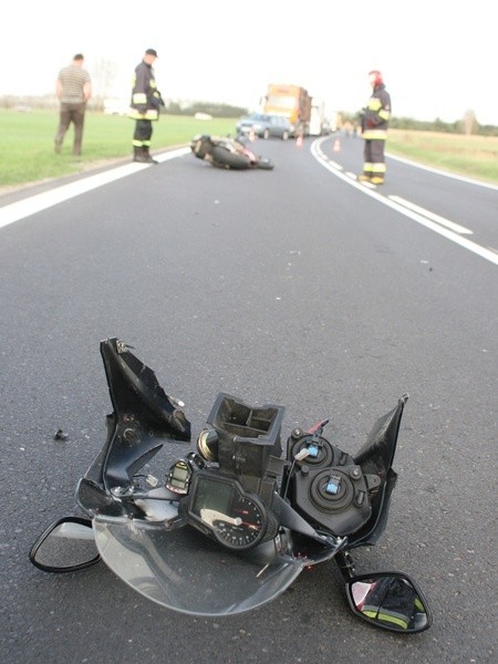 Wypadek motocykla w Jeziórku...