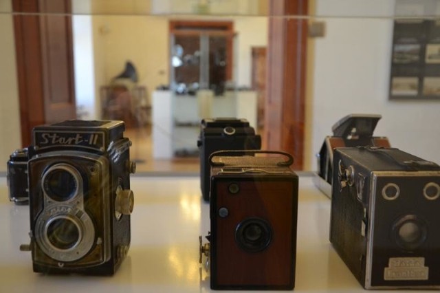 Racibórz: Stare aparaty fotograficzne na zamku