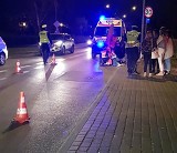 Zielona Góra. Wypadek na ul. Botanicznej. Mężczyzna wywrócił się na skuterze. Zobacz zdjęcia