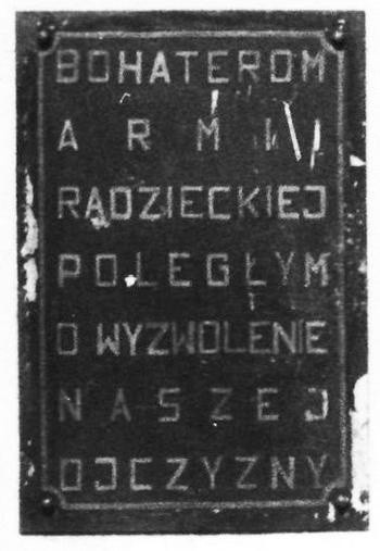 Tablica ku czci żołnierzy radzieckich