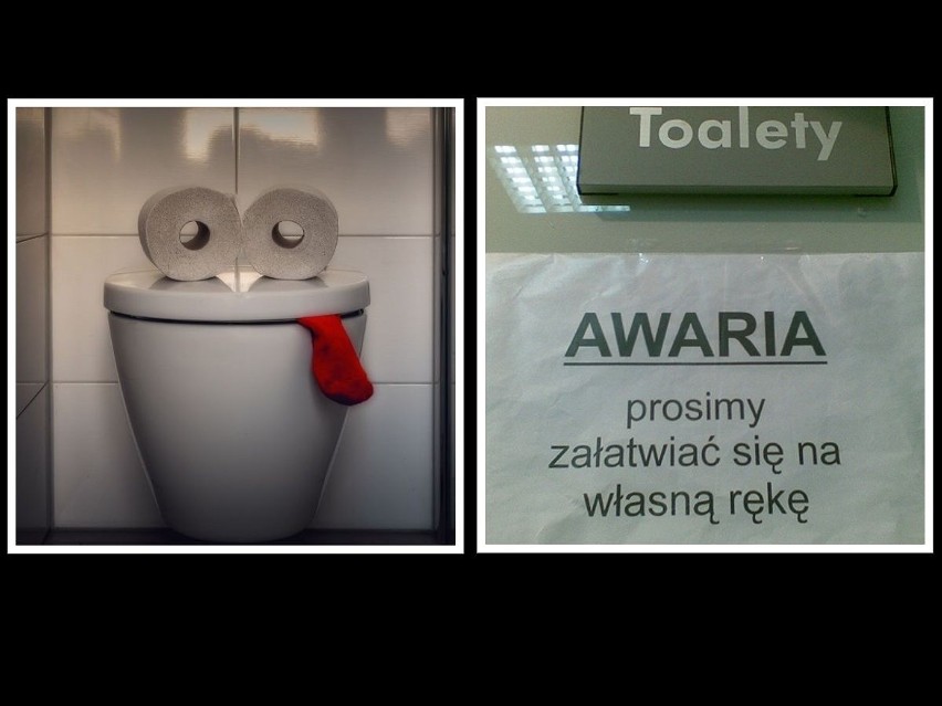 Wchodząc do publicznej toalety często natykamy się na...