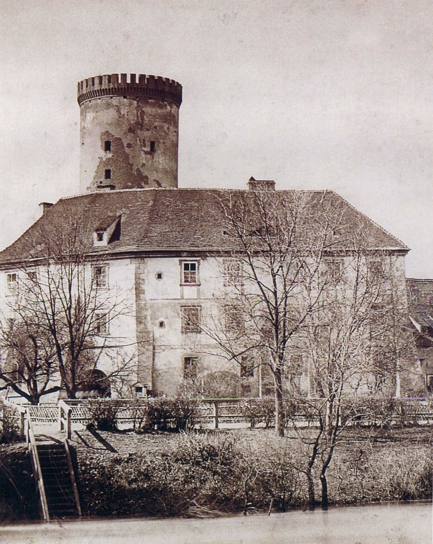 Zamek w 1870 roku. Widok od strony obecnej Młynówki.