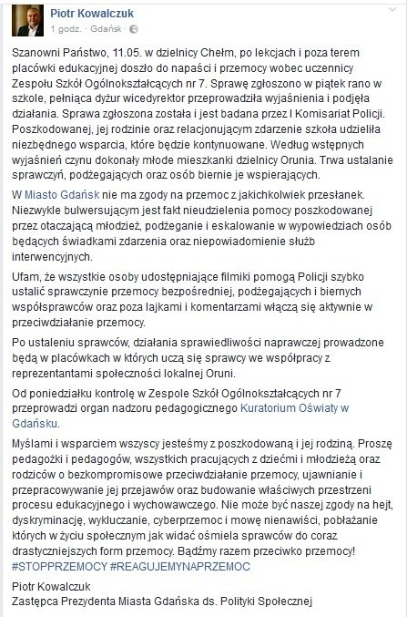 Nastolatki brutalnie pobiły dziewczynę na Chełmie w Gdańsku. Sprawa w sądzie rodzinnym [WIDEO]