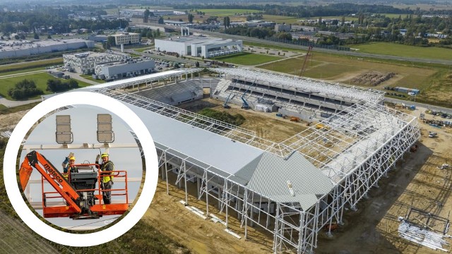 Tak wygląda postęp prac przy budowie nowego stadionu w Opolu.