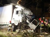 Wypadek w Wolicy Pustej: Ciężarówka uderzyła w drzewo [ZDJĘCIA]
