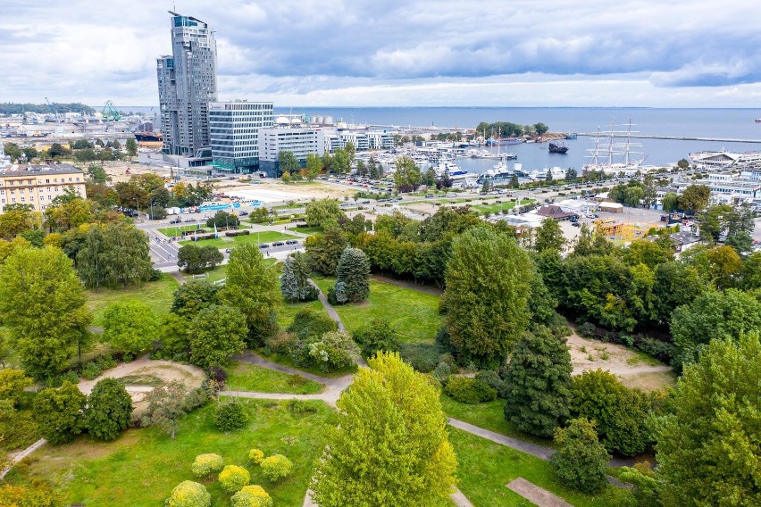 Park Rady Europy położony w centrum Gdyni