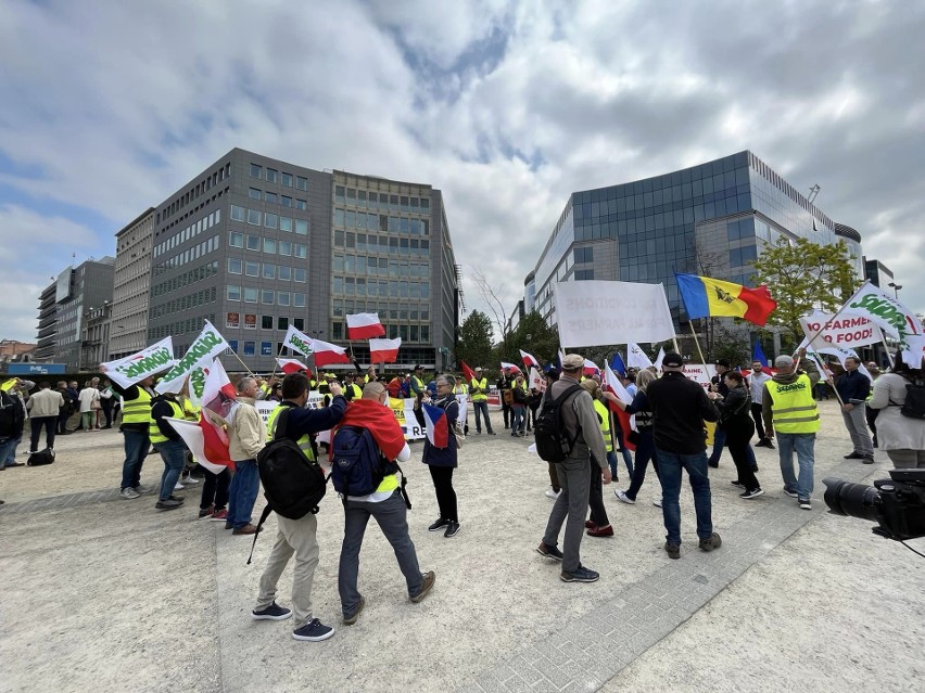 Międzynarodowy protest rolników w Brukseli.