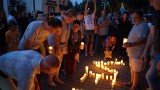 Dziesiątki protestujących w Jastrzębiu. Odśpiewali hymn ZDJĘCIA+WIDEO