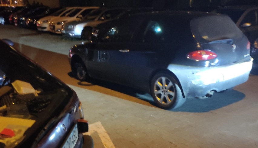 Pijany kierowca alfy szalał na parkingu przy ul. Gołębiej na Starym Widzewie