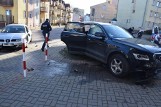 Groźny wypadek w centrum Szczecinka. Jest ranna [zdjęcia]
