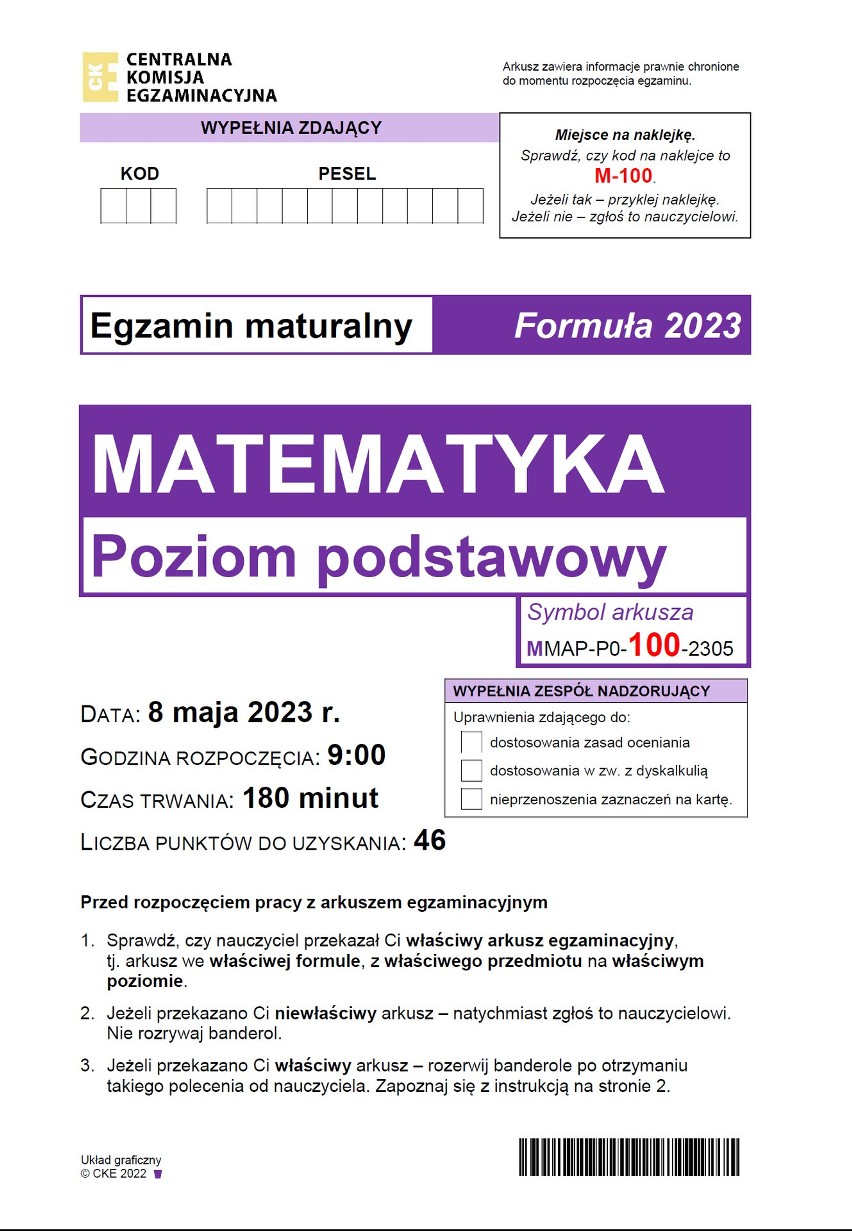Kolorem matury w formule 2023 jest fiolet