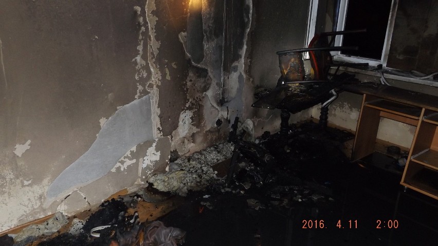 Pożar w Kielcach. Kolejny raz paliło się w wieżowcu przy Młodej 4