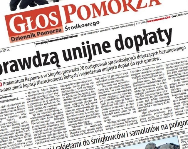 We wtorek w "Głosie": Sprawdzą unijne dopłaty.