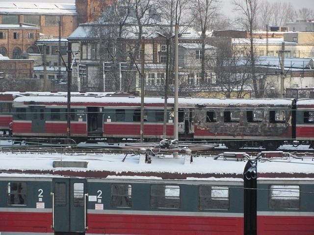 Pożar pociągu w Częstochowie