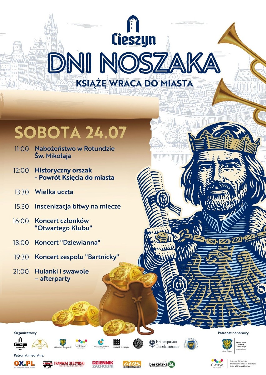 Rozpoczęły się Dni Noszaka w Cieszynie, czyli słynny cieszyński książę piastowski powraca na swoje włości