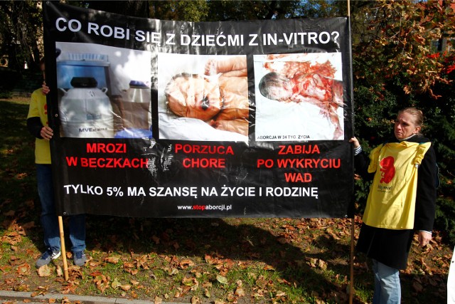 Pikieta przeciw aborcji w Rzeszowie.