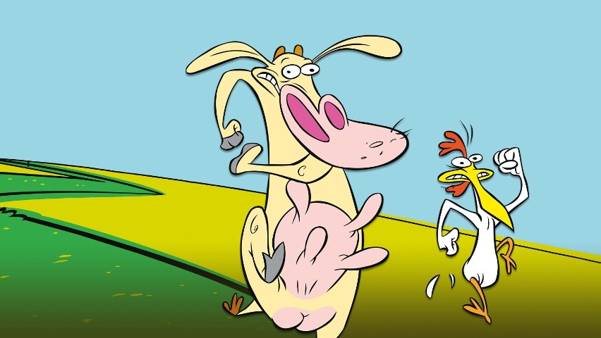 Krowa i Kurczak to kreskówka charakteryzująca się bardzo...