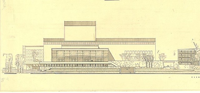 Projekt Teatru Opery i Baletu w Katowicach z 1958 roku.